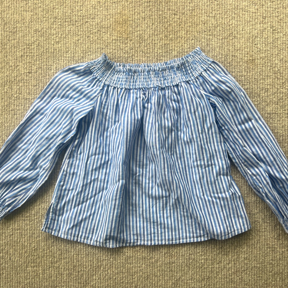 Rag and Bone off the shoulder cotton blouse